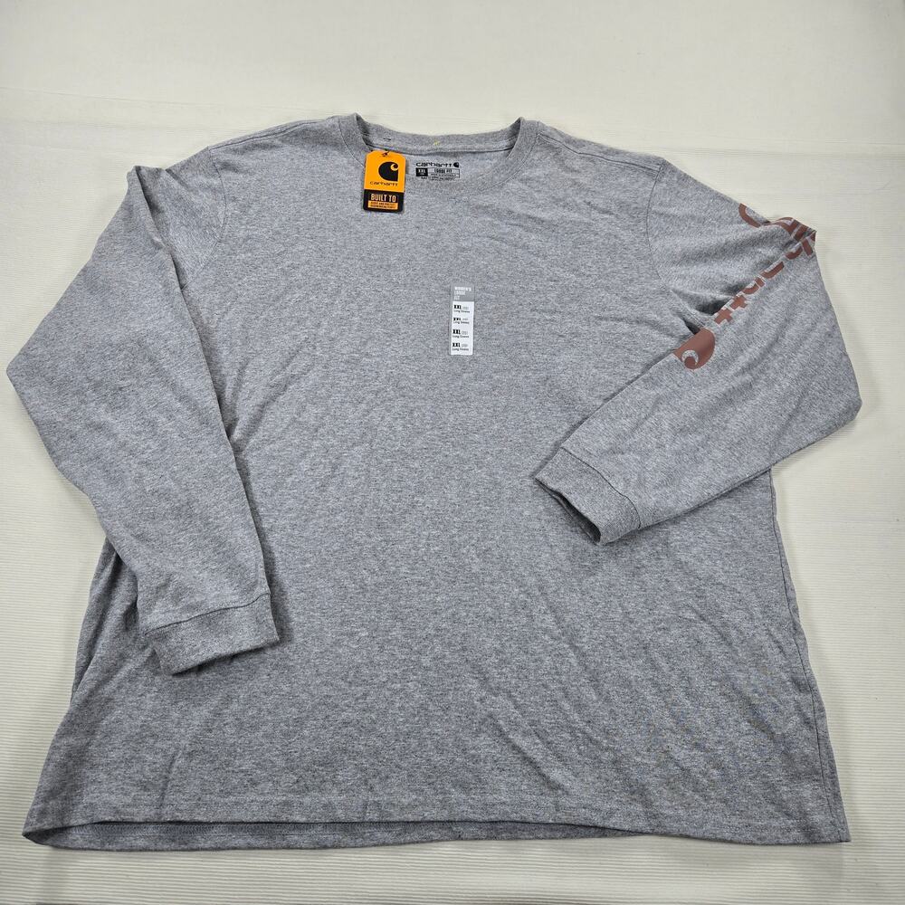 NWT Carhartt Loose Fit Heavyweight Long Sleeve Gray T Shirt Women's Size XXL‎